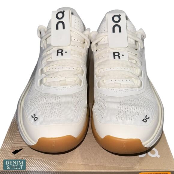 NEW On Running The Roger Pro Tennis Shoes Ivory Chambray Womens 7.5 Carbon Gym - Picture 7 of 15